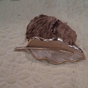 Trifari Gold Leaf Brooch